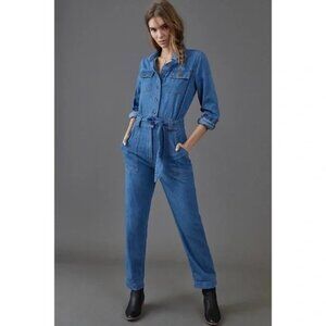 Anthropologie Pilcro and the Letterpress Denim Jumpsuit Long Sleeve - Size XS